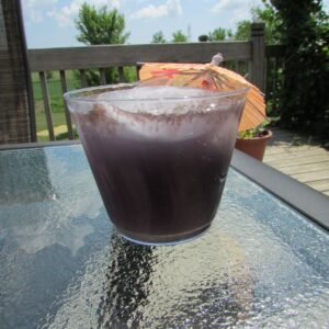 Glass of Grape Lemonade Punch