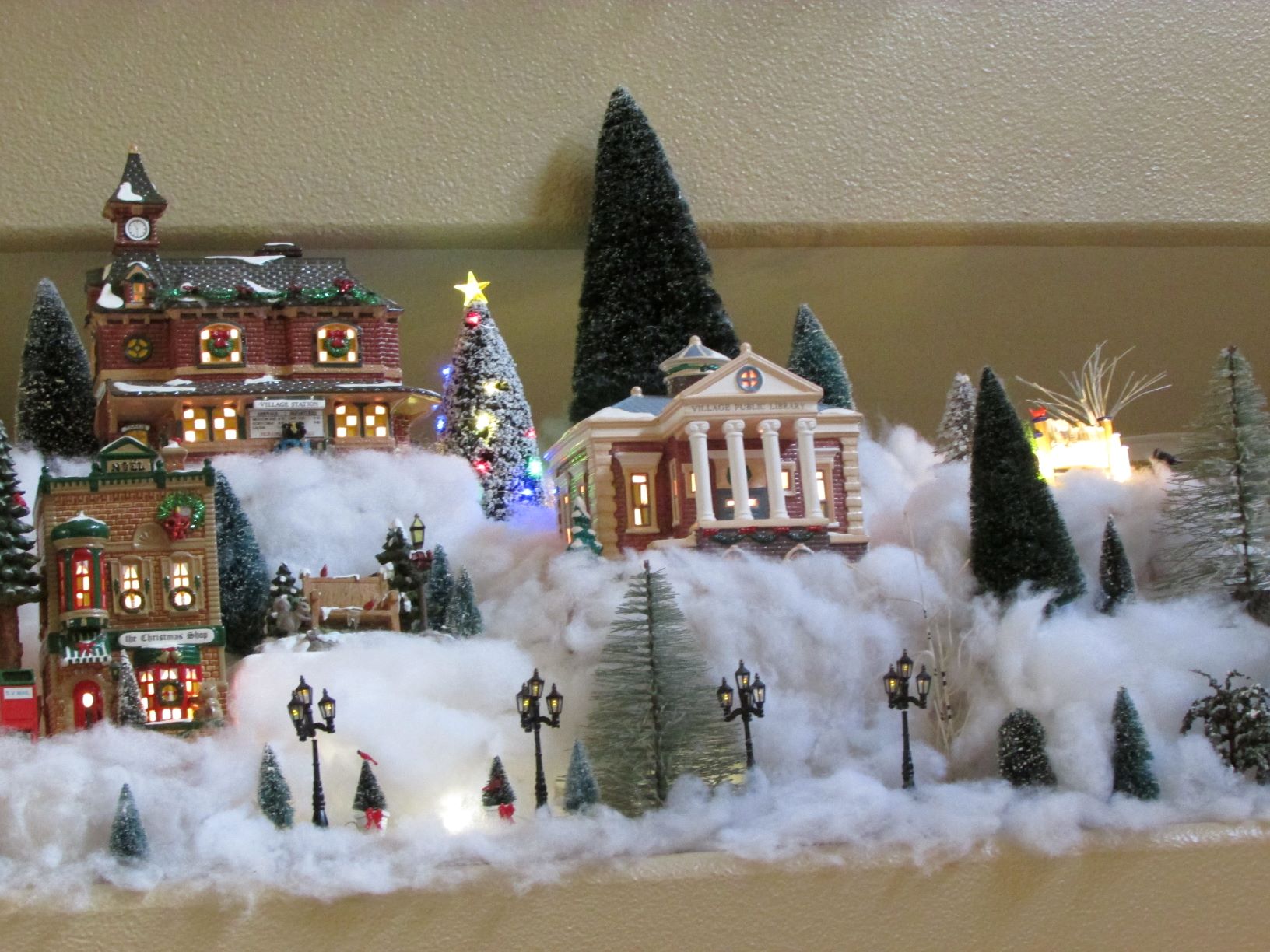 christmas village library village station christmas shop  Life's Rambling Road