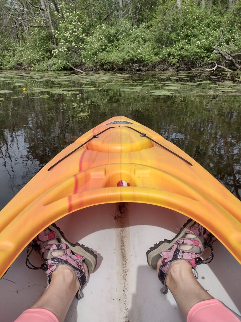 Kayak picture with my feet in